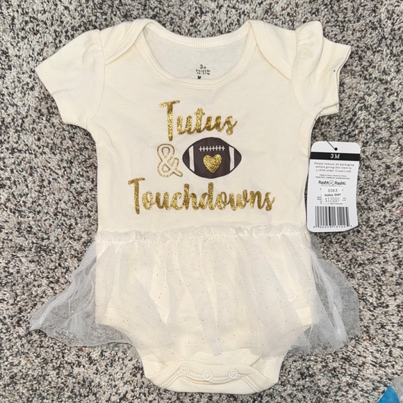 Baby Starters Other - Baby Starters Cream and Gold Onesie with Tulle Skirt
